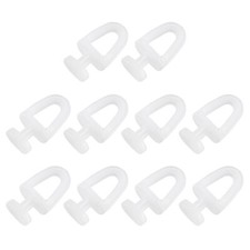 20Pcs Curtain Track Rollers 11mm/0.43" Plastic Drapery Rail Sliding Glider White