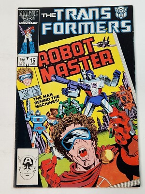 Transformers 15 Marvel Comics 1st App Robot Master Copper Age 1986
