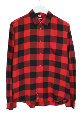 ARKET Regular Fit Hemd Herren (EU) 50 Lässig Karierter Button-Up Spread Neck