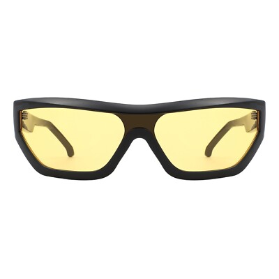 Geometric Rectangular Sunglasses Unisex Modern Wrap Around Shades UV400
