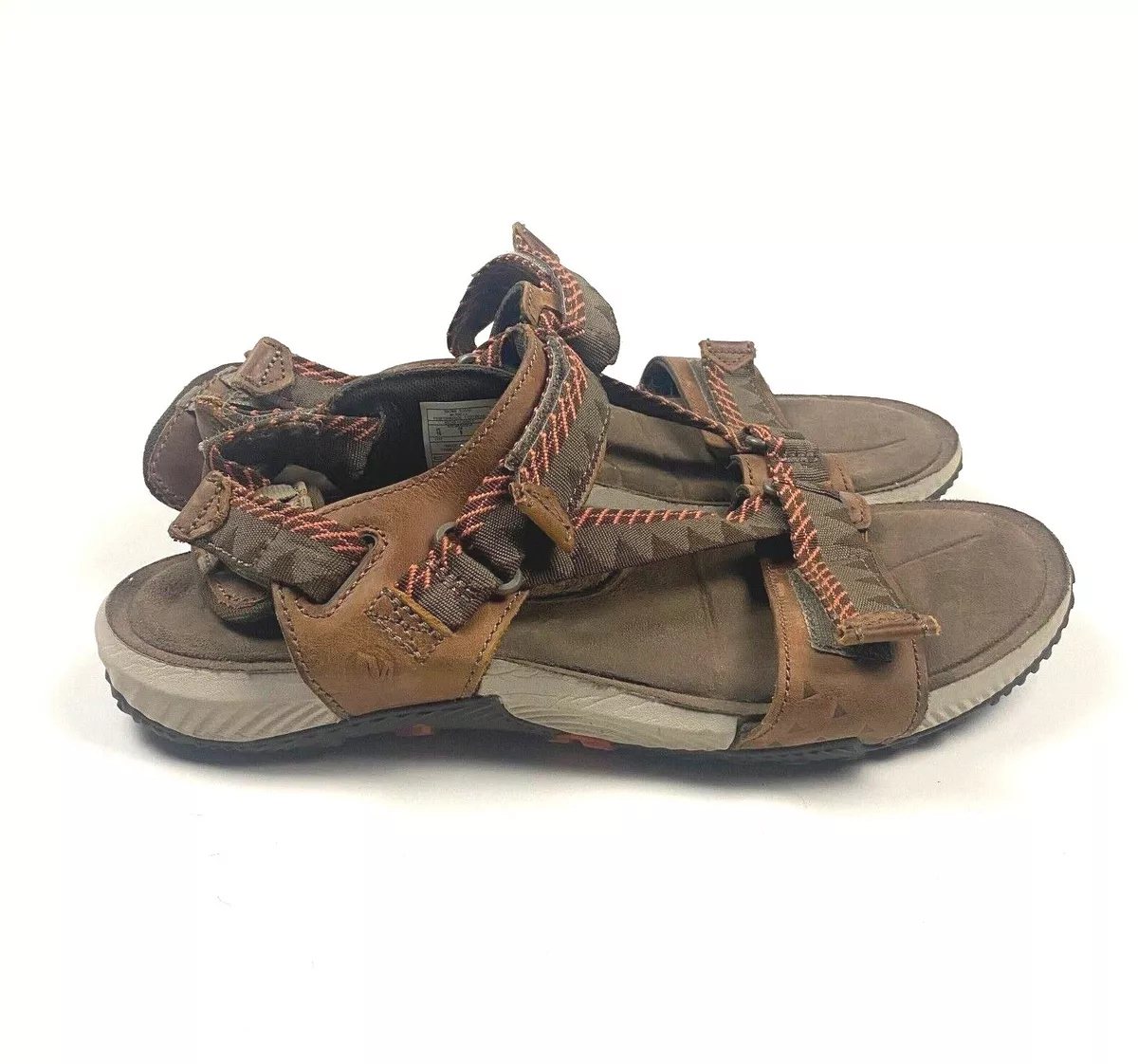 Merrell Mens Brown Sugar Terrant Convertible Brown Leather Sandals Sz 10 J93913