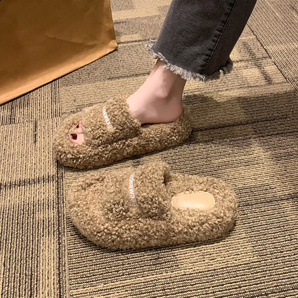 SAOLA Pantofole da camera da letto in pile Teddy comode ciabatte da casa peluche suola antiscivolo per donna