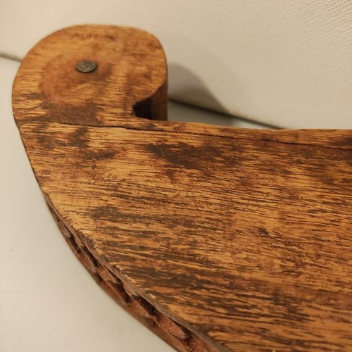 Antica portagioie in legno intagliato a mano per intaglio pesce lunghezza 7,5" - Foto 18 di 19