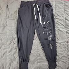 Boy London Mens XL Black Sweatpants Made In USA Zipper Legs Streetwear Fashion