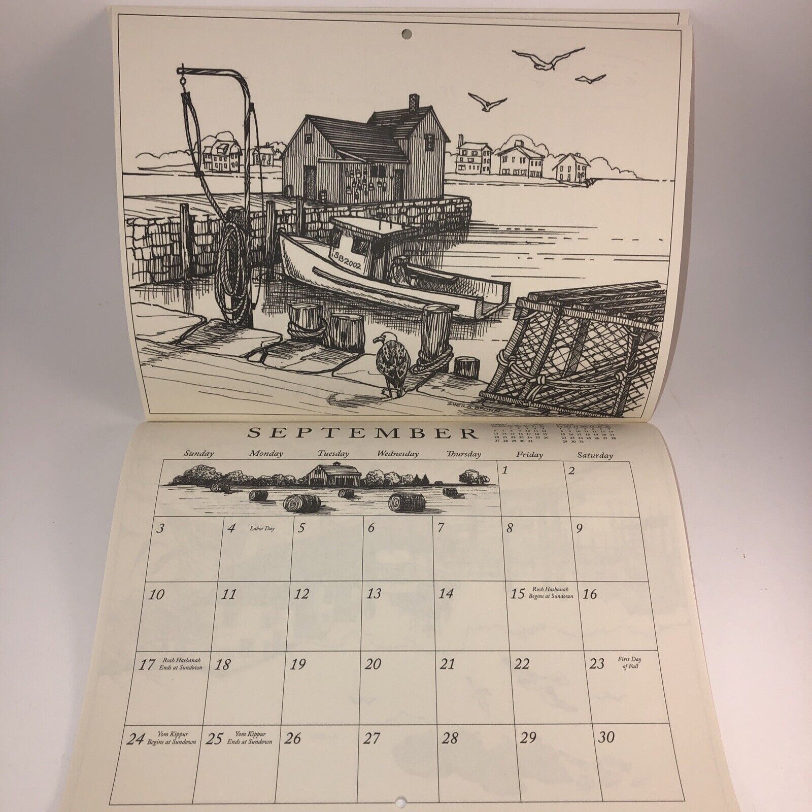 2023-and-2024-cape-cod-sketch-calendar-christmas-tree-shop-11-x-17-when-open-ebay