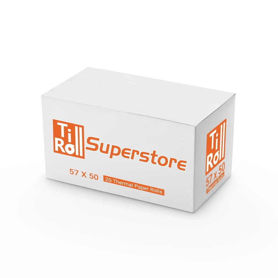 TILL ROLL SUPERSTORE 20 Rolls 57x50 Thermal Receipt Paper Till Rolls Hungry House | FAST N FREE