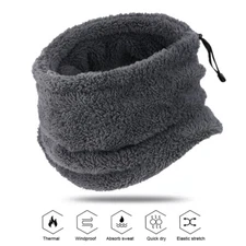 Winter Fleece Warmer Neck Gaiter Skiing Windproof Face Mask Scarf for Men Women