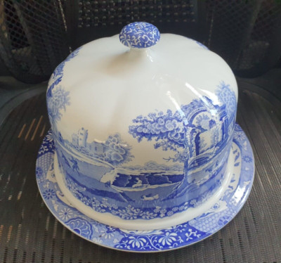 SPODE Blue Italian 250th Collection Servierplatte mit Kuppel