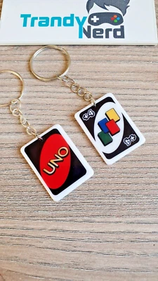 Schlüsselanhänger f. UNO* Kartenspiel Fans. +4/Joker. Geschenk Gag Lustig Cool