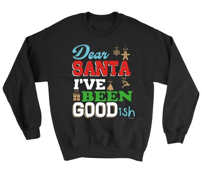Kinder WEIHNACHTSPULLOVER Lieber Weihnachtsmann Ive Been GOODish Jungen Mädchen Pullover Weihnachtsgeschenk