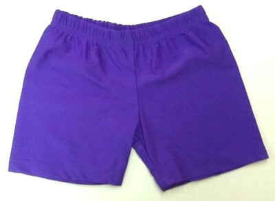 Girls and Womens Solid Neon Purple Spandex 4