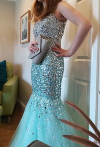 Mermaid Prom Dress Size 8 10 Mint Green Ebay