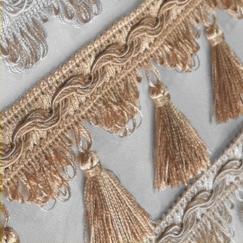 Quastenborte 8 Cm Breit Altgold Sahara Posamentenborte Quasten Troddeln 
