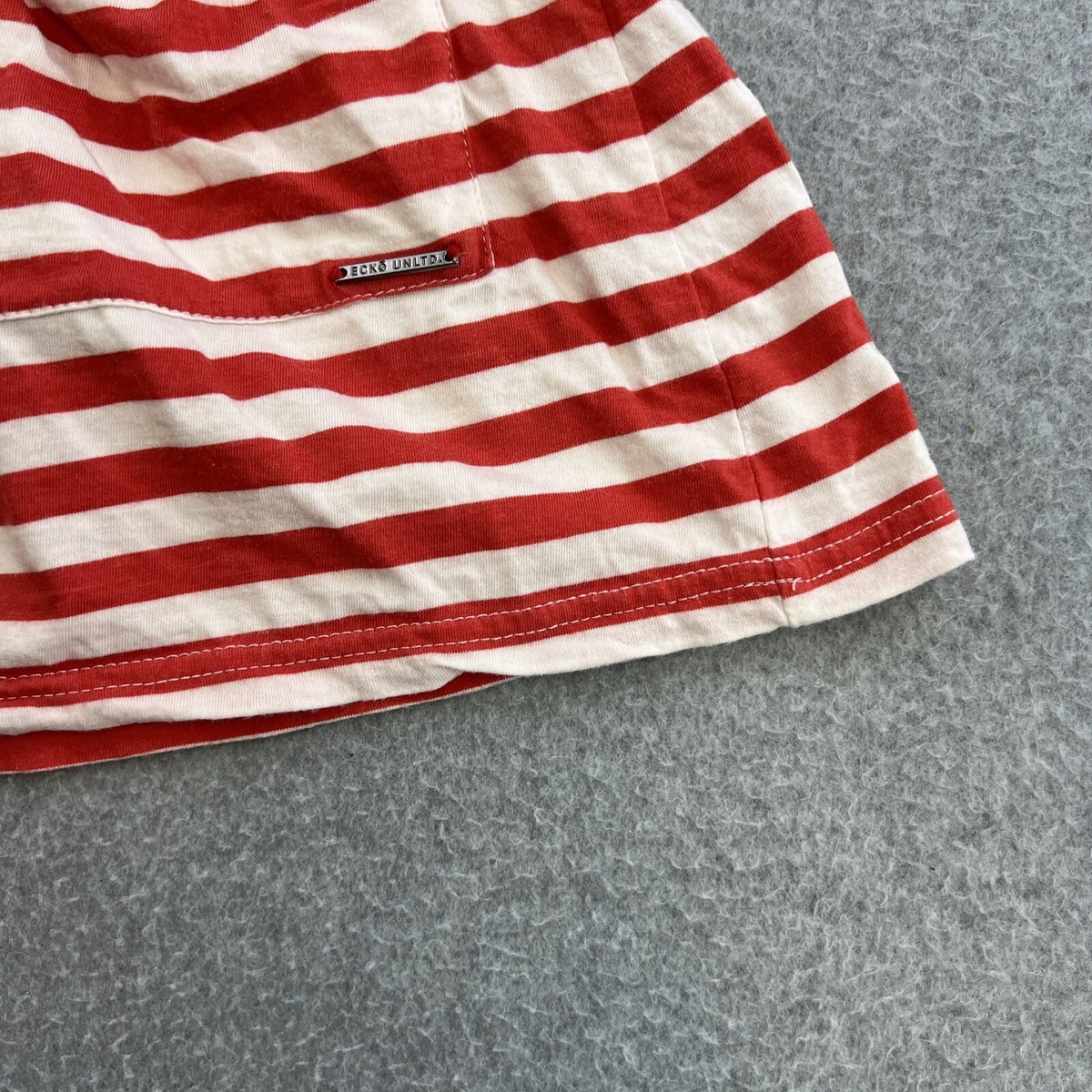 Ecko Red Juniors XL Orange White Striped Pull On Stretch Waist