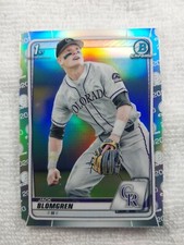 2020 1st Bowman Chrome Refractor Jack Blomgren #BD-162 Stock Pic Rockies