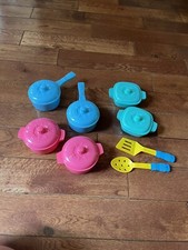 MTHK Vintage Kitchen Pots Pans Dishes Utensils Toys Set 14