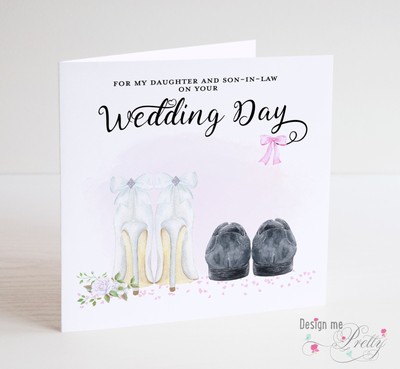 Daughter Son In Law On Your Wedding Day Card From Mum Dad Parents Ebay