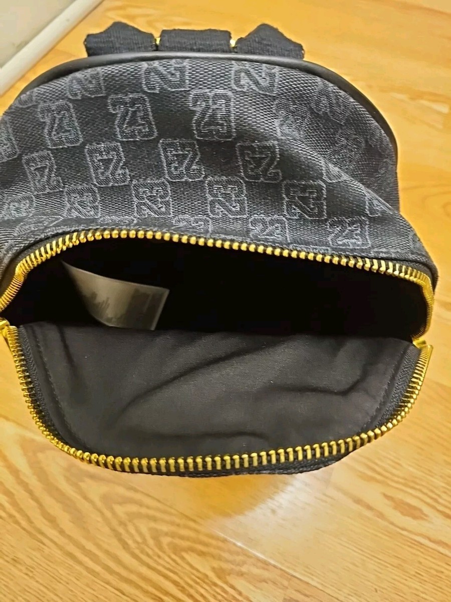 Monogram Jordan Mini Backpack Black & Gold NWT Brand New | eBay