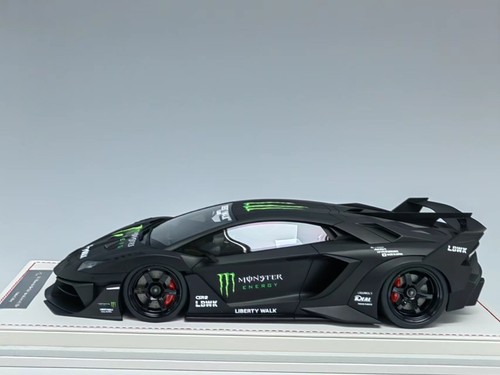 1/18 Ivy Models Lamborghini Aventador GT EVO Liberty wi Monster Black Leather - Picture 5 of 7