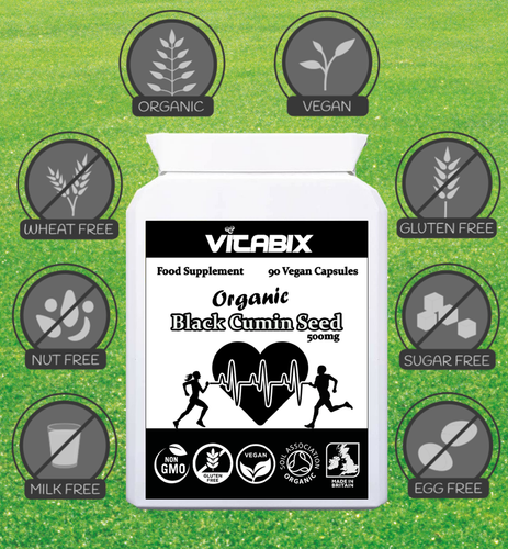 Organic Black Cumin Seed Nigella Sativa Vegan Capsules | 500mg |No-GMO | Vitabix - Picture 4 of 8