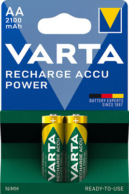 2 x VARTA AA battery Mignon 1.2V NiMH 2100mAh ready to use 56706 (1 x 2 blist...