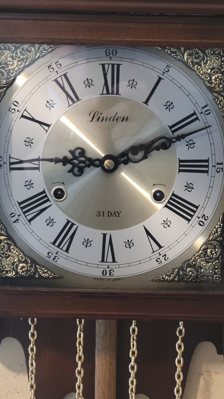 Linden 31Day Wall Clock Chimes W/Key Large Pendulum Exceptional eBay