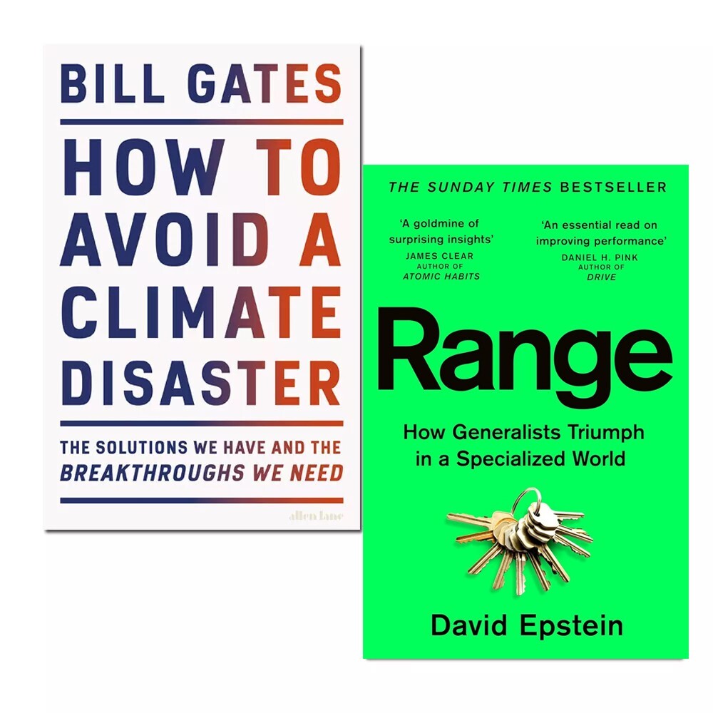 How to Avoid a Climate Disaster Bill Gates, Range David Epstein 2 Books Set Pack