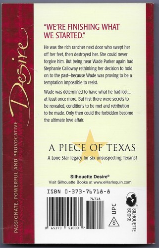 A Piece of Texas Ser.: The Texan's Forbidden Affair by Peggy Moreland (2006, Per - Imagen 2 de 2