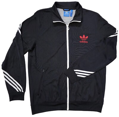 adidas Originals Bomberjacke Herren Schwarz Activewear Sportjacke Größe L Nylon