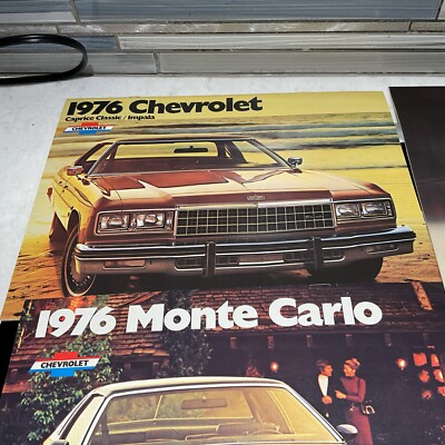 Chevrolet Car Brochure Lot of 10 1976 Catalog Impala Chevelle