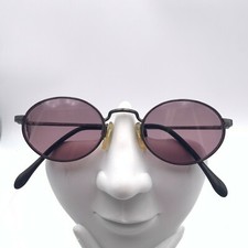 Vintage LC Basics 708 Brown Gray Metal Oval Sunglasses China FRAMES ONLY