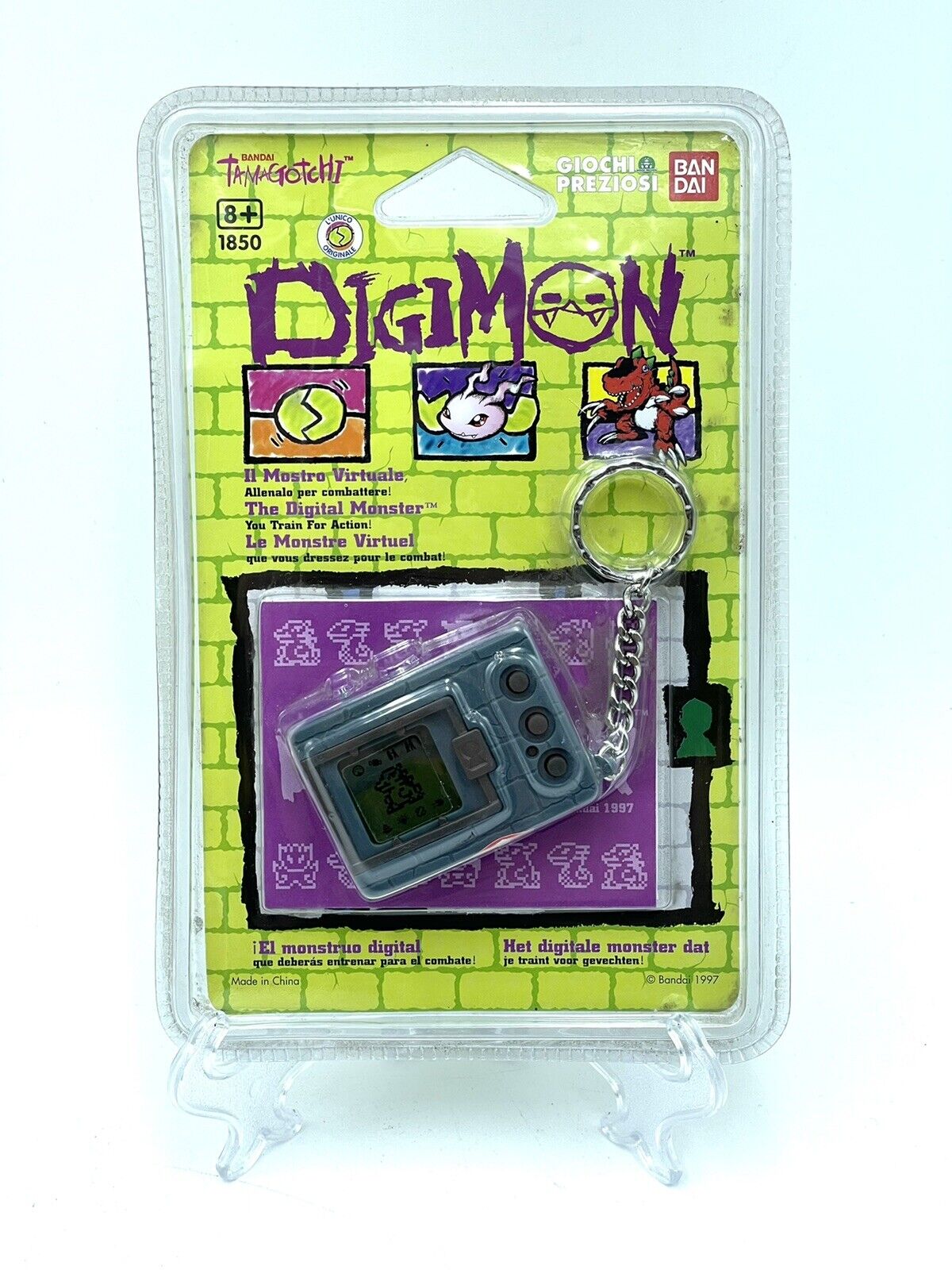 New Sealed Bandai Original Digimon Tamagotchi 1997 Dark Grey Version New#MQ