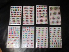 8 Sheets, 500 Self Adhesive Gems/Rhinestone Stickers for DIY Craft, Nail, Body