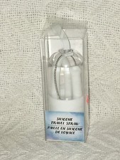Reusable White Silicone Straw With Travel Case and Cleaning Brush. New 