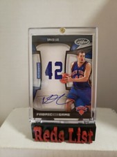 2009-10 Certified Fabric of the Game Jersey Number Auto 12/25 David Lee #FOG-DL