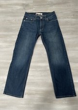 Levi 505 Jeans Boys Size 14 Reg 27 X 27 Straight Leg Blue Denim Cotton Blend