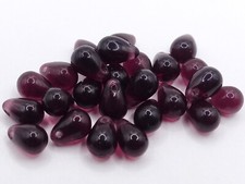 60 x 6/4MM GENUINE CZECH GLASS MINI TEARDROP DROP BEADS - CHOICE OF COLOURS 