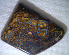 BRIGHT AND BEAUTIFUL 124ct, 46X35X7mm Colorful Australian Boulder Opal Gem