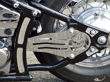 YAMAHA DRAGSTAR VSTAR XVS 1100 CUSTOM & A CLASSIC CROMO ALBERO MOTORE COPRI TESCHIO