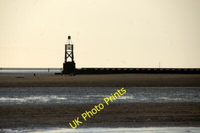Photo 6x4 Pipeline and marker beacon on Crosby beach Crosby/SJ3198  c2015