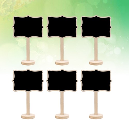 10 Pcs Small Wooden Blackboard Table Number Chalkboard Floral Message - Picture 4 of 11