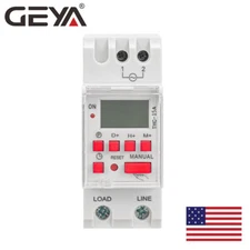 GEYA Programmable Digital LCD Timer Weekly Electronic Switch 15A AC220V 50/60Hz