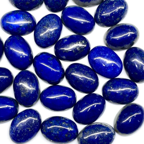 25 Pcs Natural Untreated Lapis Lazuli 17.8-18.2mm Oval Loose Cabochon Gemstones - Picture 14 of 17
