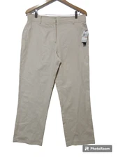 Sz 12P NWT $44 COUNTERPARTS Stretch Dress Casual Tan Beige Birch Pants Women's