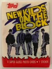 1989 Topps New Kids On The Block Cards, 1 Sealed Wax PACK From Wax Box, 8 Cards