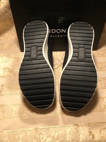 London Fog Herren Freizeit Memory Foam Schuhe Sport schwarz/weiß Größe 8 - Bild 8 von 11