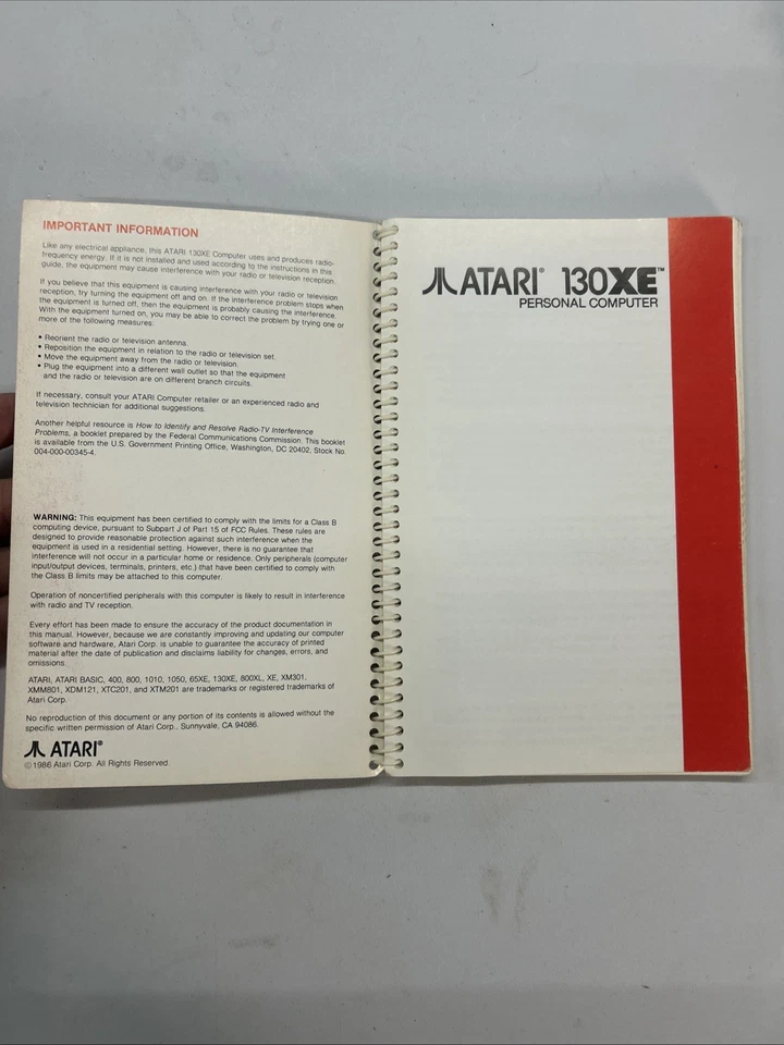 ATARI 130XE Personal Computer Owner’s Manual 1985 - Image 3 of 4