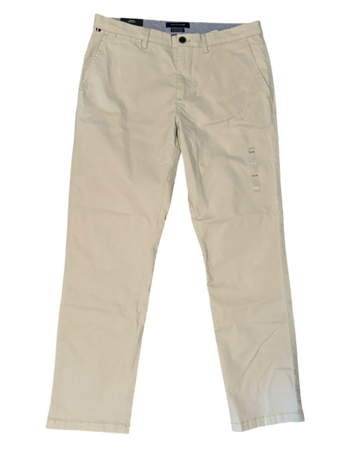 Tommy Hilfiger NEW Khaki Pants Straight Leg TH Flex Stretch Mens 32x30 Chinos