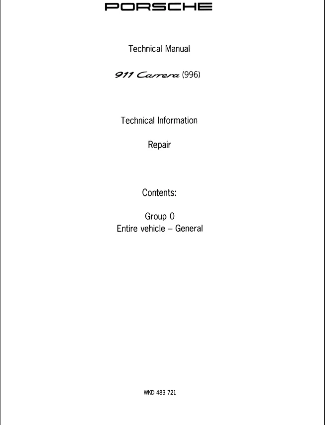 Manuel Atelier PORSCHE 911 Type 996 RTA Anglais - Format CD PDF - Envoi en 24H ! - Photo 2/4