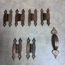 Vtg Set Of 4 -3/8  Offset H-hinges, 2 Flush D...